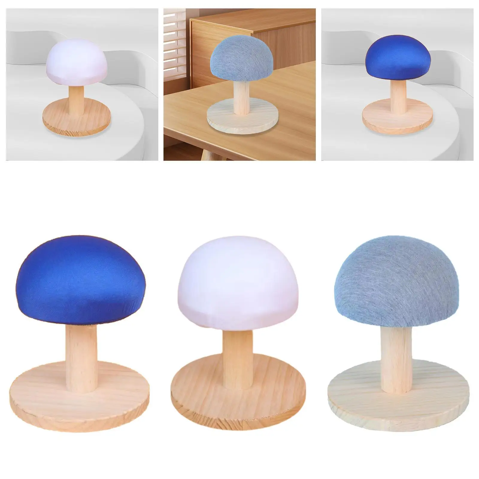 Round Ironing Stool Wooden Ironing Board for Collars Household Accessories