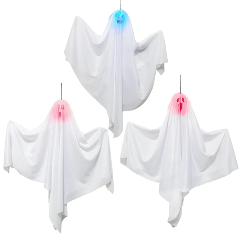 

Halloween Yard Decoration Halloween Decorations Halloween Hanging Illuminate White Flying Ghosts Tree Window Wall Scary Ornament