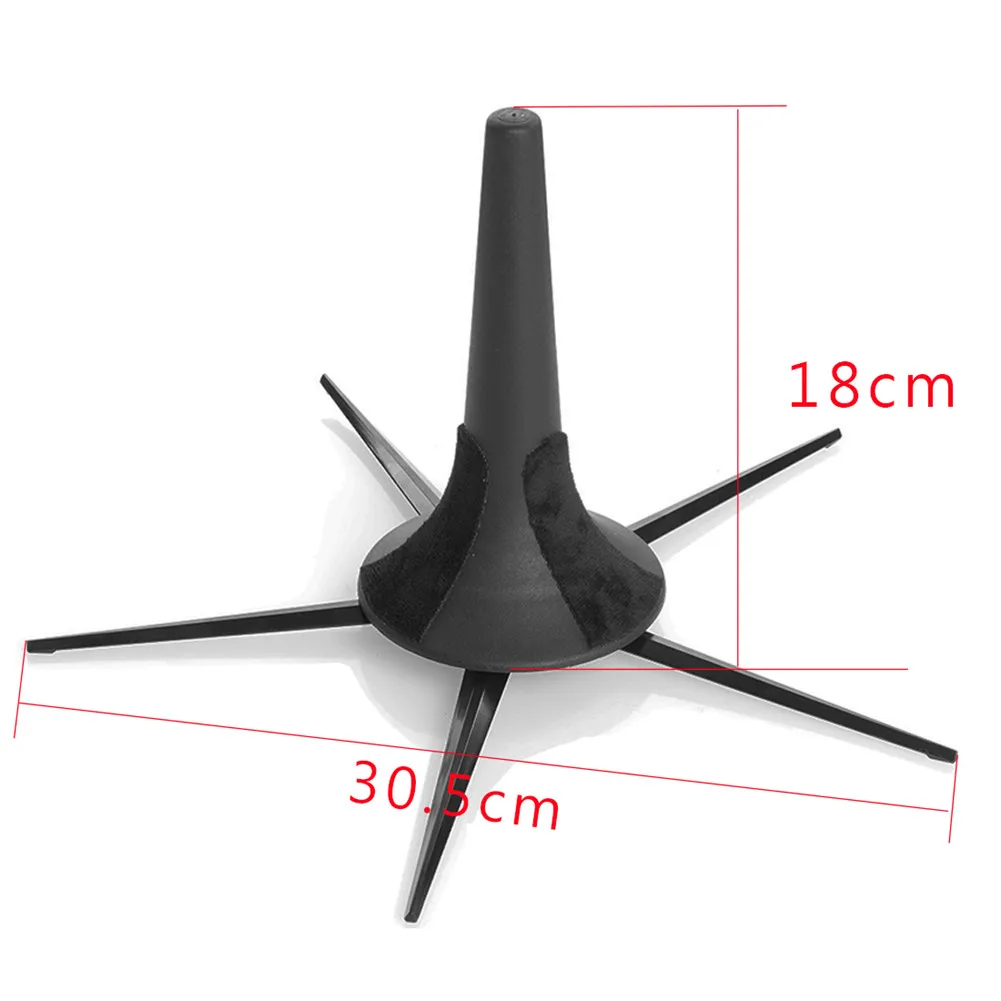 Trumpet Holder Metal Bracket Small ABS + Zinc Alloy Accessories Foldable 18 X 30.5cm/7.1 X 12.0in