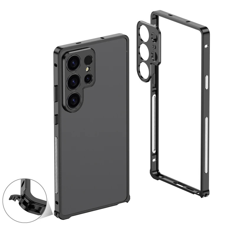 Enhanced Metal Frame Heat Dissipation Phone Case with Protective Lens Cap Cover