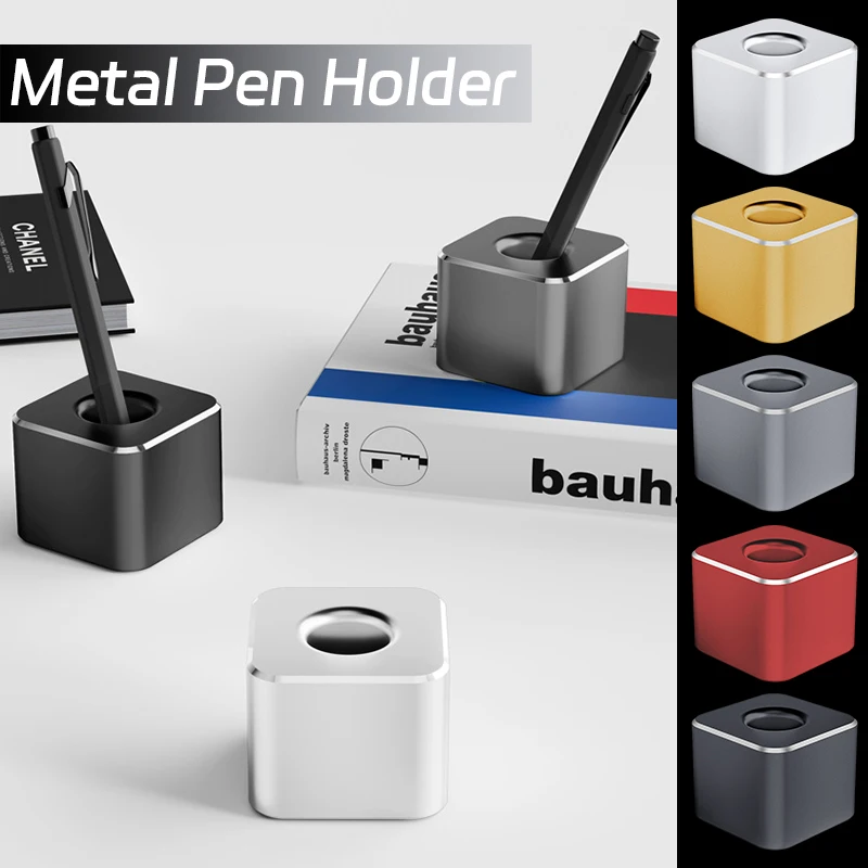 Sleek Aluminum Multi-Use Desk Organizer with Non-Slip Base