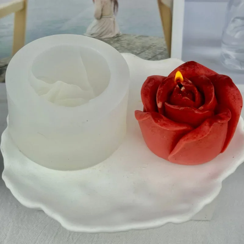 3D Flower Series Silicone Candle Mold Home Handmade Scented Candle Making Supplies Diy Chocolate Cake Baking Tools aromatherapy candle mold silicone mold silicone candle molds candle mold