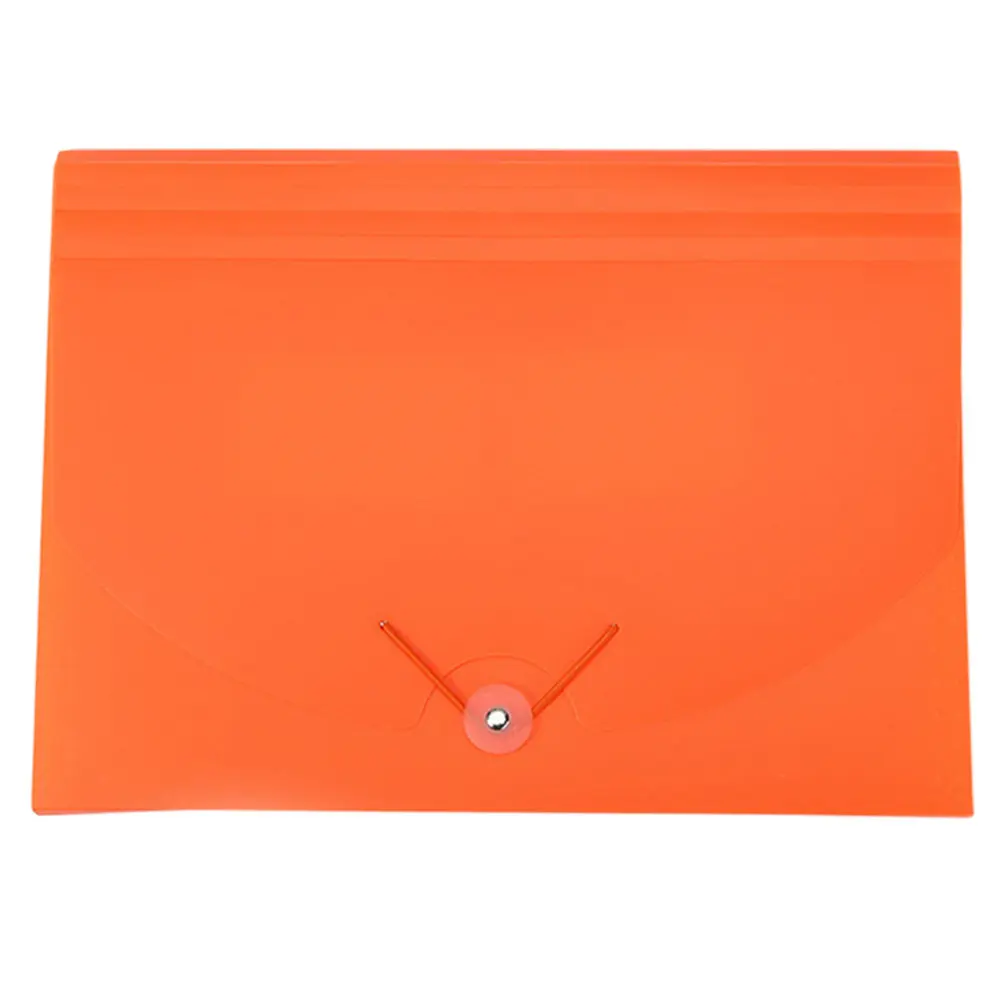 1Pcs 문서 폴더 사무실 파일 주최자 오렌지 A4 종이 보관 가방 문서용 휴대용 대용량 파일 보관 주머니