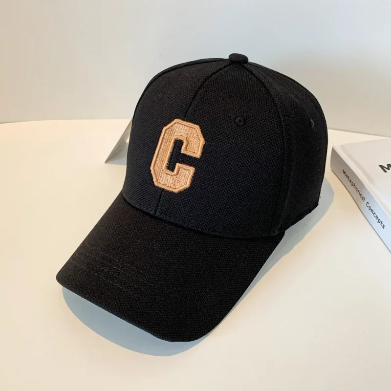 

Big head cap for women and men baseball cap in the autumn four seasons with thin big face show face small wide eave cap