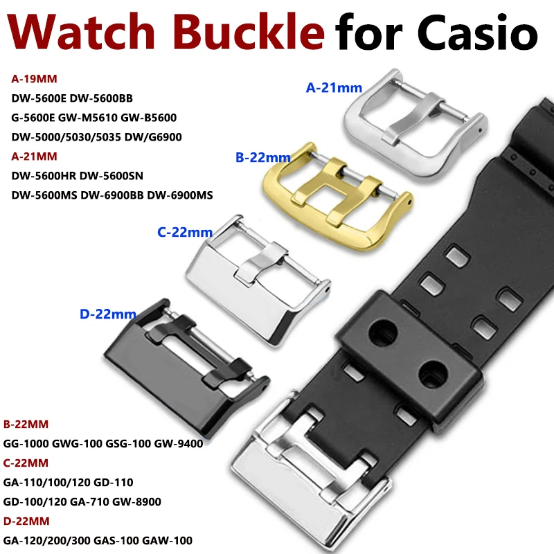 Fibbia Cinturino In Acciaio Per Ga110 Ga700 Gw8900 Gw9400 Gg1000 Dw5600 Dw6900 Gw-M5610 Ga2100 Accessori Per Orologi Fibbie In Metallo