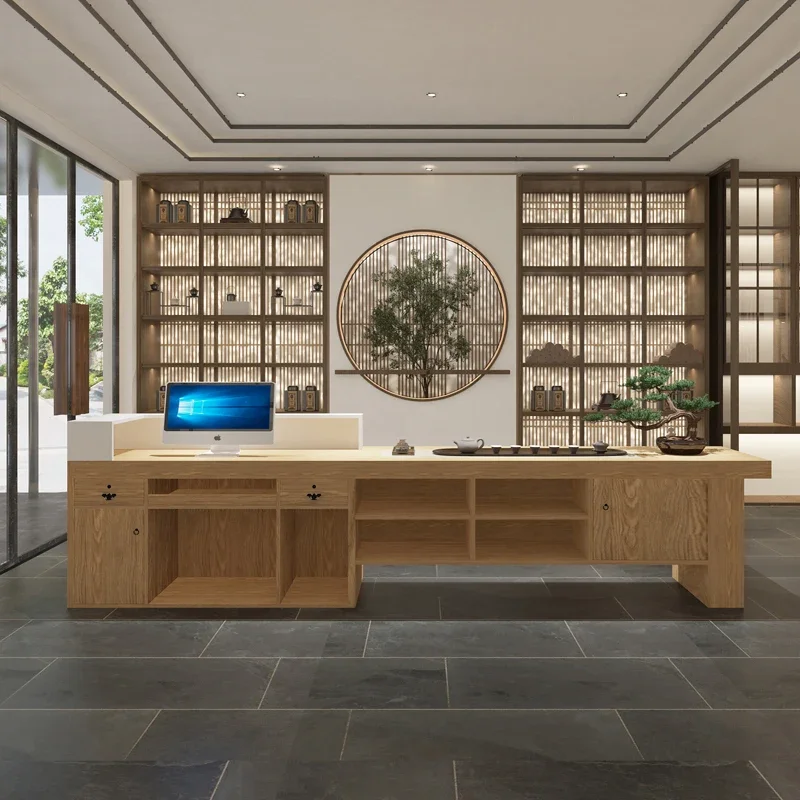 Reception Counter Cosmetics Store Store Beauty Salon Furniture Cashier Desk Electronic Book Executive Customer Center Front Home
