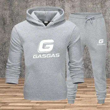 Set di abbigliamento sportivo casual da uomo: felpa con cappuccio + pantaloni della tuta stampati autunnali e invernali, tuta da jogging e fitness in 2 pezzi 1