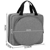 Multiple Pockets Embroidery Project Bag, Square Embroidery Supplies Storage Tote Bag, Portable Craft Carry Case 6
