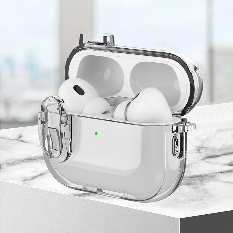 

Transparent Buckle Case for Airpods pro/pro2 2024 Earphone Box Cover TPU Bluetooth Wireless Protect Case for Airpods 3 2 1