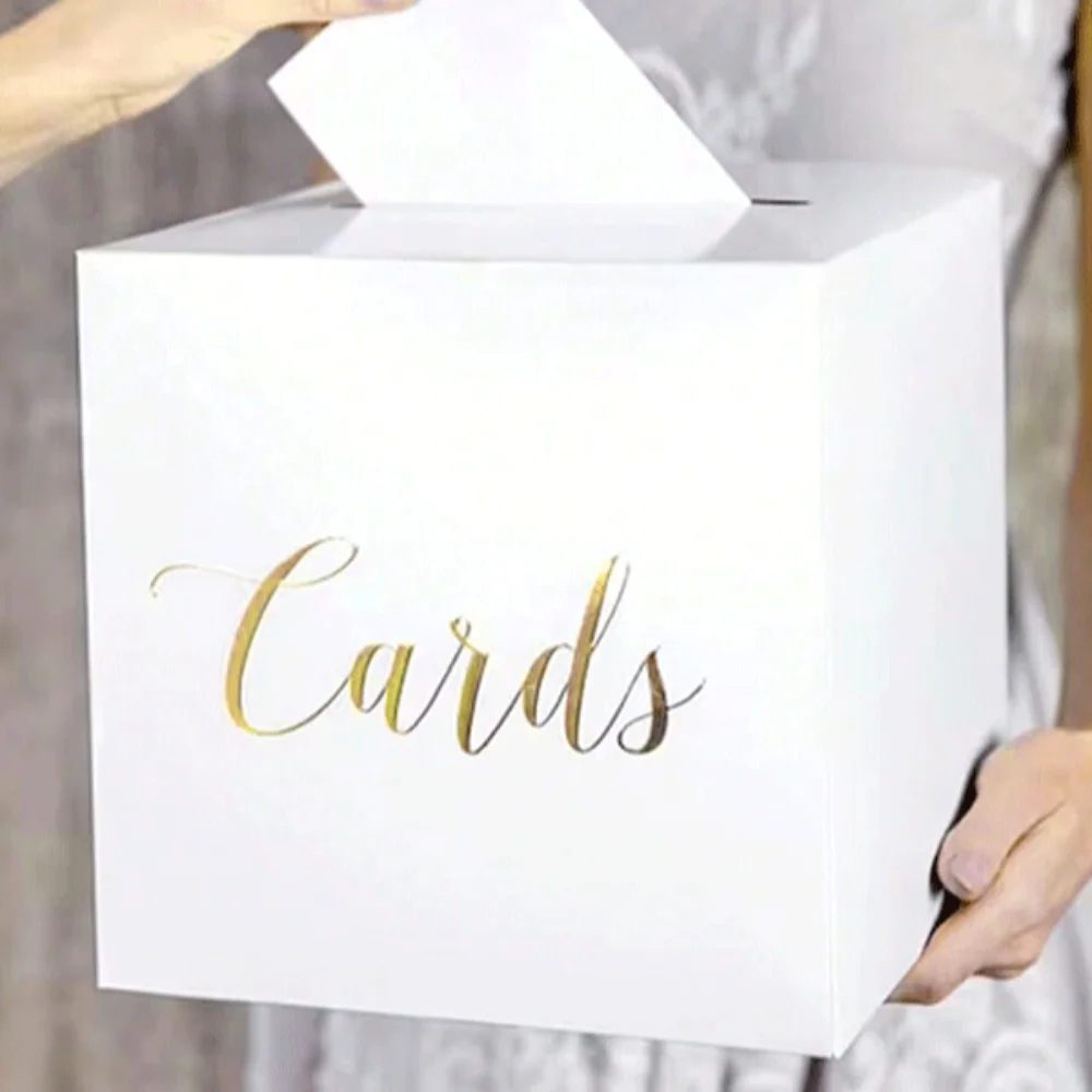 Blessing Wedding Card Box Storage Box Cardboard Receiving Elegant DIY Crafts Gift Card Anniversaries wooden gift card boxes wedding place cards