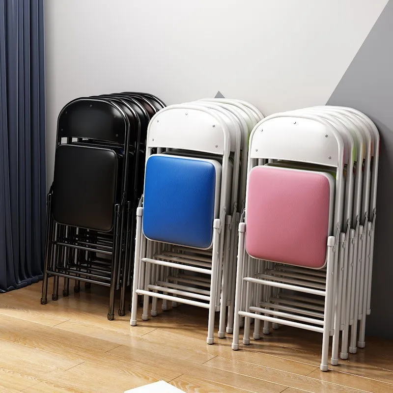 X&D Simple Lightweight Easy To Organize Folding Chairs Student Dormitories Conference Room Sedentary Chair Home Leisure Backrest
