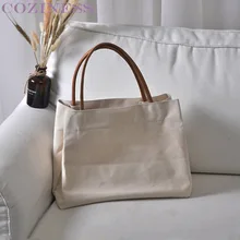 

Baby Bags For Mom Solid Color Canvas Not Deformed Mommy Go Out Handbag Shoulder Shopping Special Sale White Comfort Package