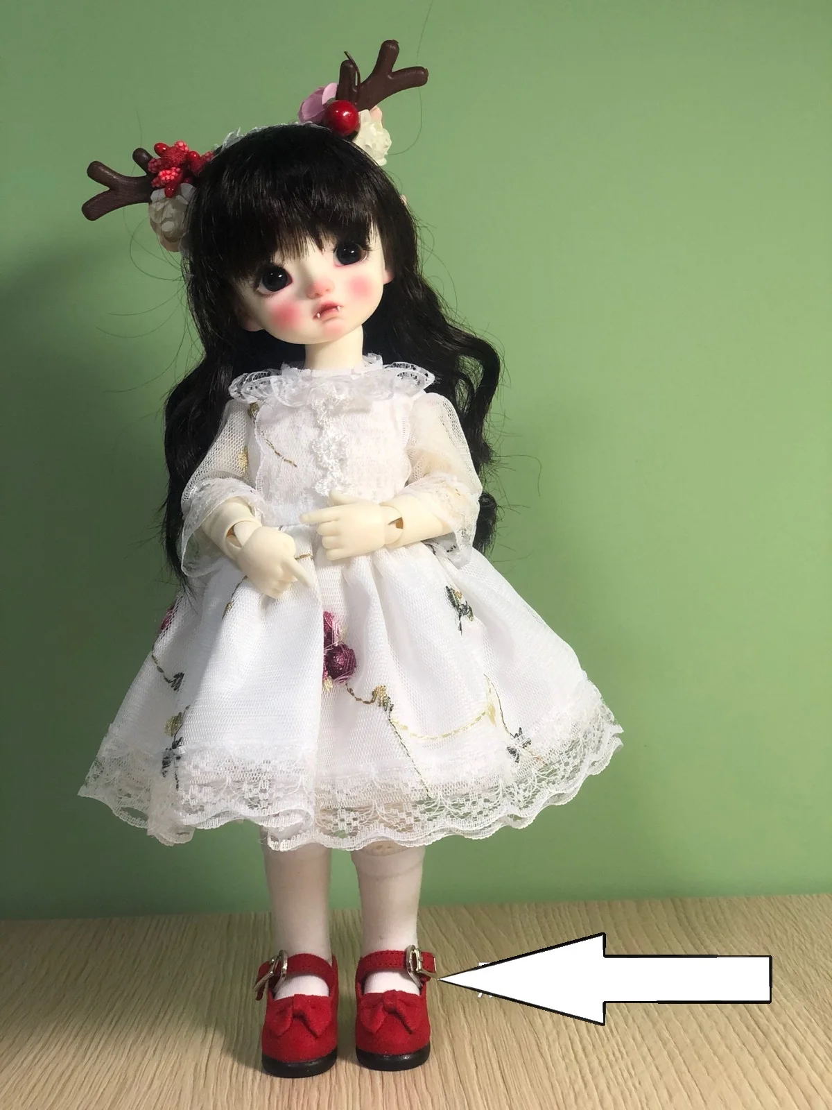 

Blythe 、1/6 30cm Bjd doll Antler gauze skirt dress (Fit for Pullip,Ob24,,Azone,Licca,ICY, JerryB, 1/6 Doll Accessories）