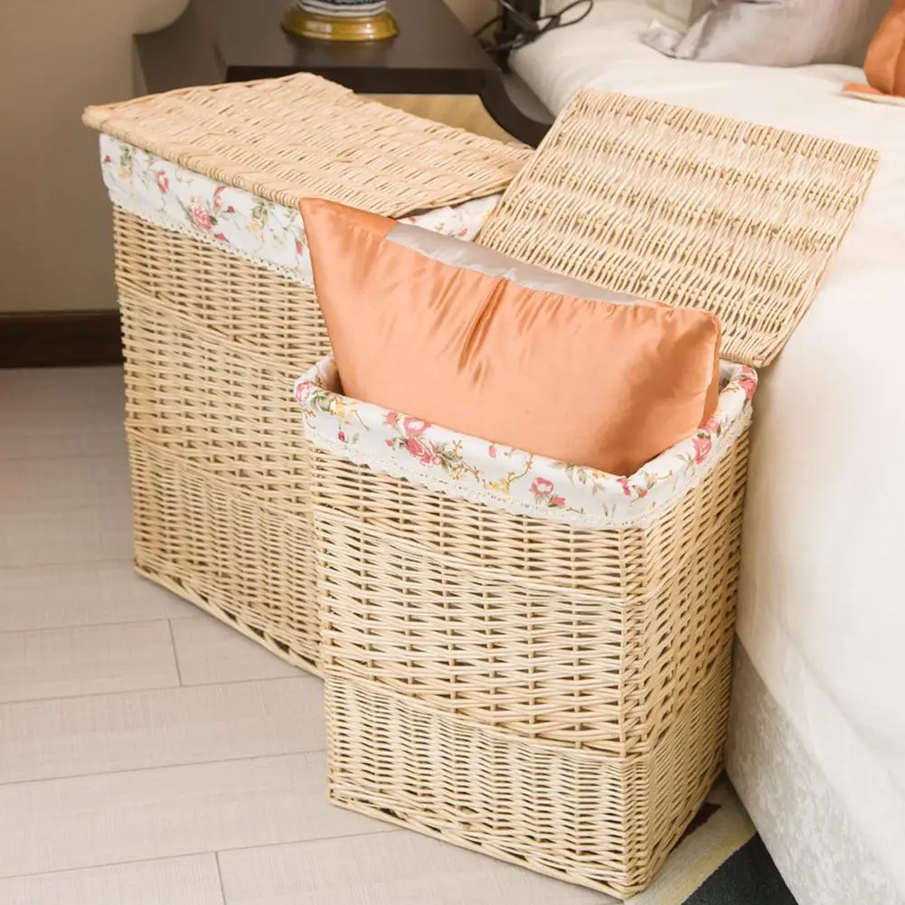 Cesto De Ropa Sucia Grande - Cuerda De Algodón, 55x43x30cm, Plegable Y Lavable