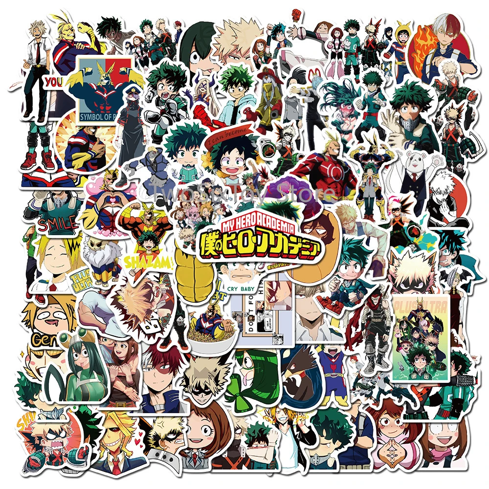 Hãy khám phá những nhãn dán Anime Boku Hero Academia đầy sáng tạo và ấn tượng để trang trí cho thế giới của bạn! Mỗi mẩu nhãn dán với dáng vẻ hùng tráng của các anh hùng như Midoriya, Bakugo hay Todoroki đều đem lại sự phấn khích và ngưỡng mộ cho fan hâm mộ Anime. 