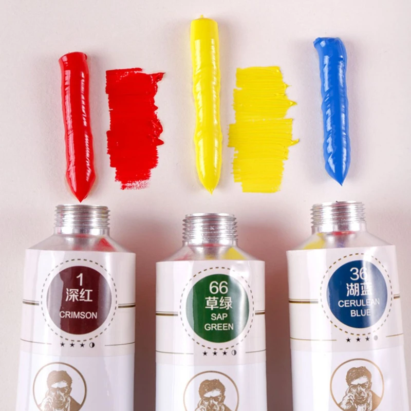 Ginflash 1PC Oil Paint 50ml/Tube Beginner Professional Art Supplies Painting Material