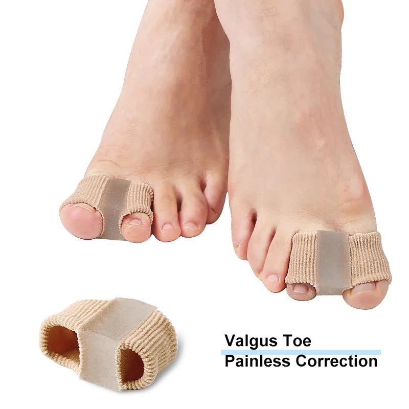 Gel Bunion Toe Separators W/Fabric Lining for Big Toe Silicone Toe Spacers Bunion Correctors for Overlapping Protector toe separators,toe corrector,toe protector