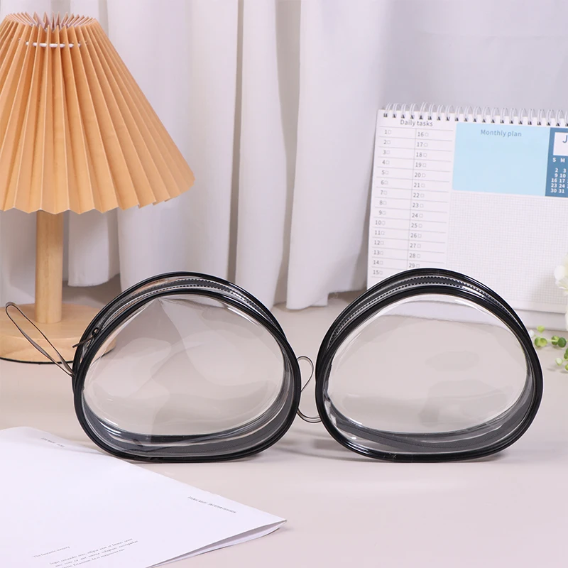 PVC 투명 방수 투명 브래지어 속옷 보관 케이스, 여성용 화장품 가방, 투명 지퍼 정리함 여행 세면 용품 가방