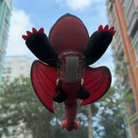 Cute Flying Dragon Plush Car Ornament with Adhesive for Auto Exterior Window Dashboard Motorcycle Home Decor Stuffed Animal Gift 2