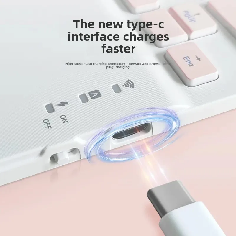 Wireless Charging Bluetooth Tablet Keyboard Compatible With For Apple Lenovo Huawei Mobile Phones Magnetic Absorption Universal