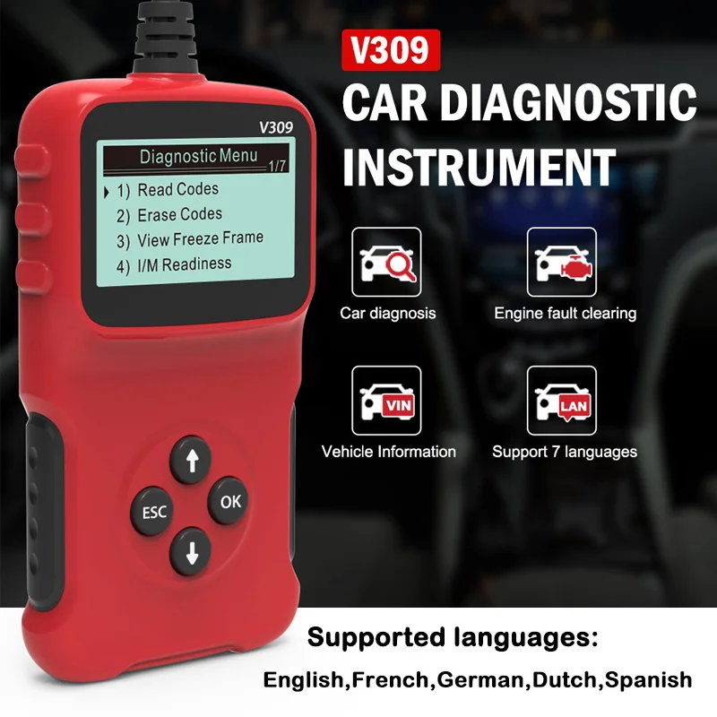 Advanced OBD2 Car Diagnostic Tool with Lifetime Free DTC Lookup