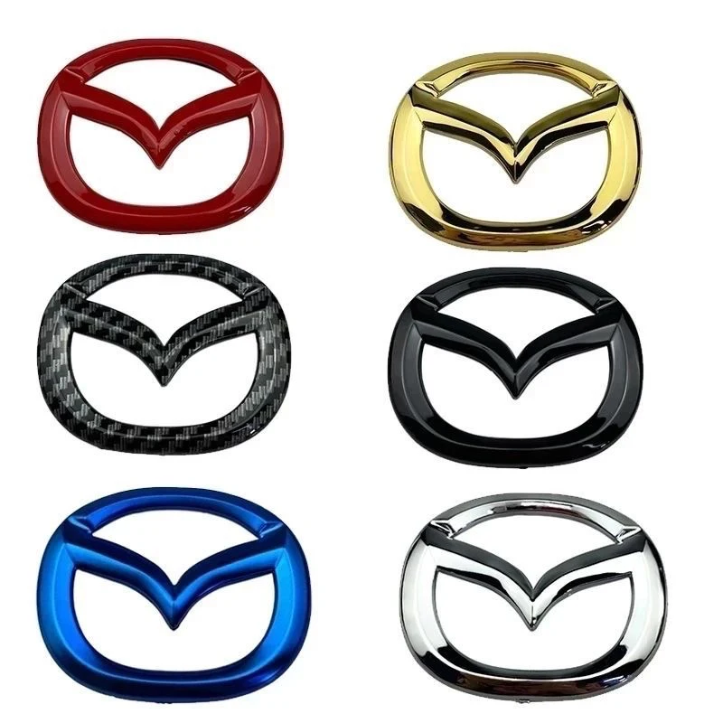 1pc ABS Car Steering Wheel Center Emblem Sticker For Mazda MX-5 2 5 3 6 CX-8 CX-3 CX-5 CX-7 MS RX-8 Axela 8 Interior Decoration 2