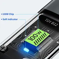 100 Вт сверхбыстрая зарядка USB C Тип 3 в 1 Кабель для передачи данных с подсветкой для IPhone Samsung Xiaomi Huawei Шнуры для быстрой зарядки — изображение 2