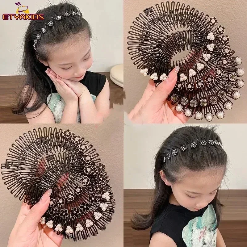 Round Hair Organizer New Korean Hair Comb HairClips for Girls Women Children Updo Headwear Girls Kids Women Hair Accessories 2