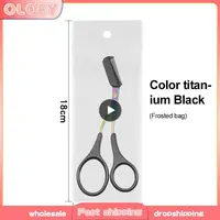 1PCS Color Eyebrow Trimmer Scissor With Detachable Comb Facial Hair Removal For Eyebrow Facial Trimming Tweezer Makeup Beauty 1