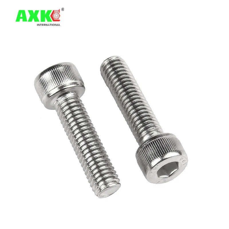 5-50Pcs M1.6 M2 M2.5 M3 M4 M5 M6 M8 DIN912 Stainless Steel 304 Hex Socket Cap Head Screw or grade 12.9 steel Metric allen Screws