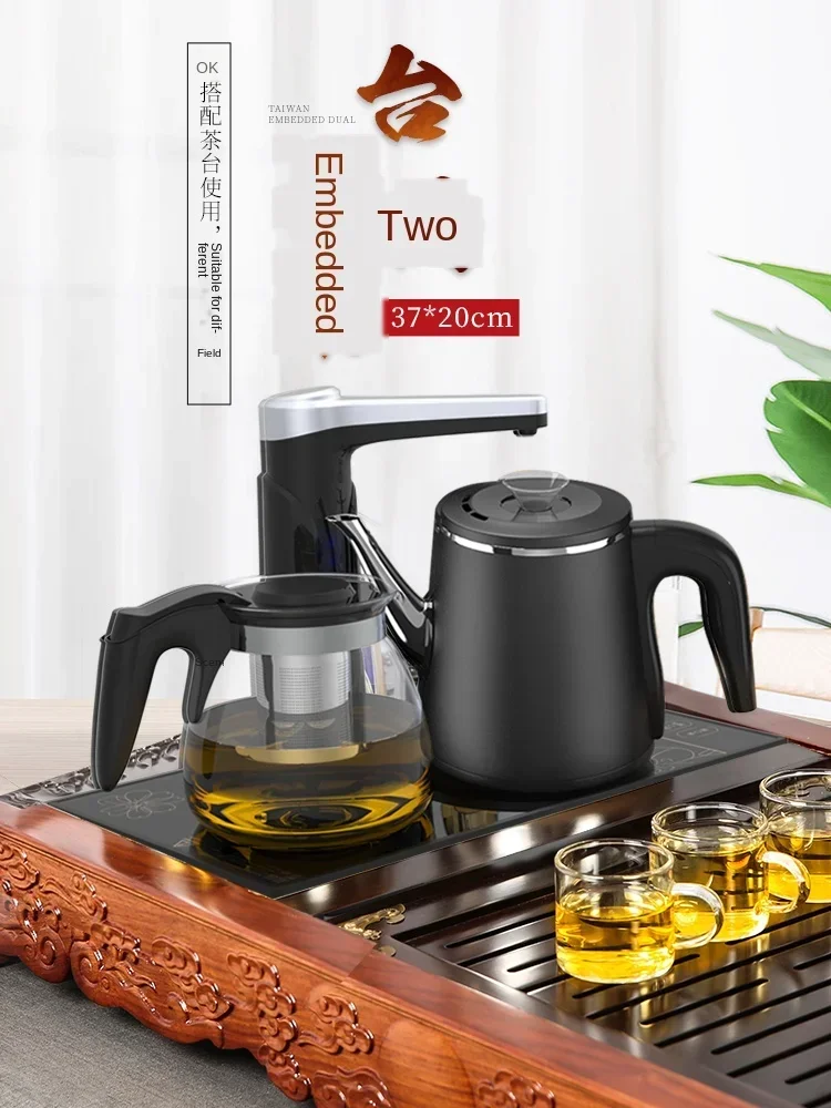 304 stainless steel automatic water supply electric kettle intelligent temperature regulating tea table integrated tea set panel 3