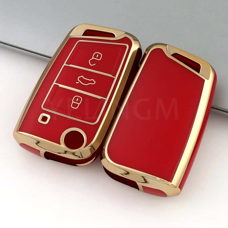 3 5 Button Tpu Car Key Case Cover for VW Polo Golf 7 Tiguan Skoda Octavia Kodiaq Karoq SEAT Ateca Leon Ibiza key case cover key case