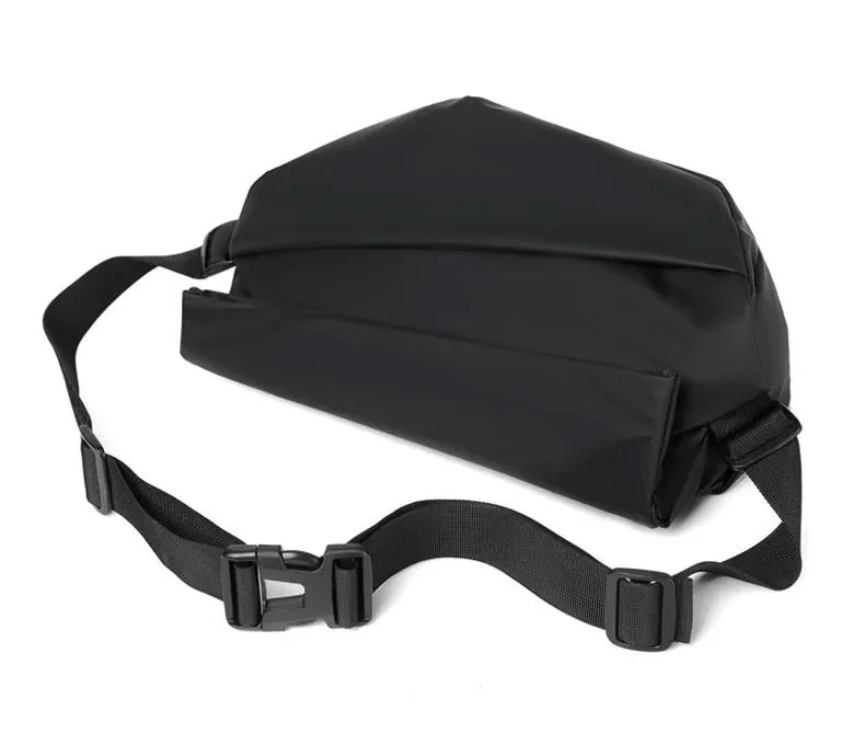 Rucsac de piept pentru bărbați, funcțional, la modă, crossbody, impermeabil, multifuncțional, cu un singur umăr_voghion.com