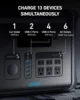 521 Portable Power Station Solar Generator 256Wh with 100W Solar Panel LiFePO4 Battery Pack 200W 6-Port PowerHouse 6