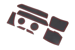 Universal Car Door Slot Anti - Slip Mat - Interior Groove Pad Accessory (Red)