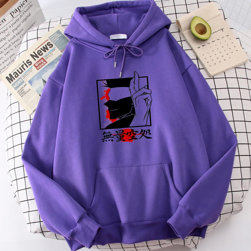 

Gojo Satoru Unlimited Void Print Hoodies Male Classical Fleece Sweatshirt Hip Hop Fashionpullovers Gorgeous Spiritual Hoodie Men