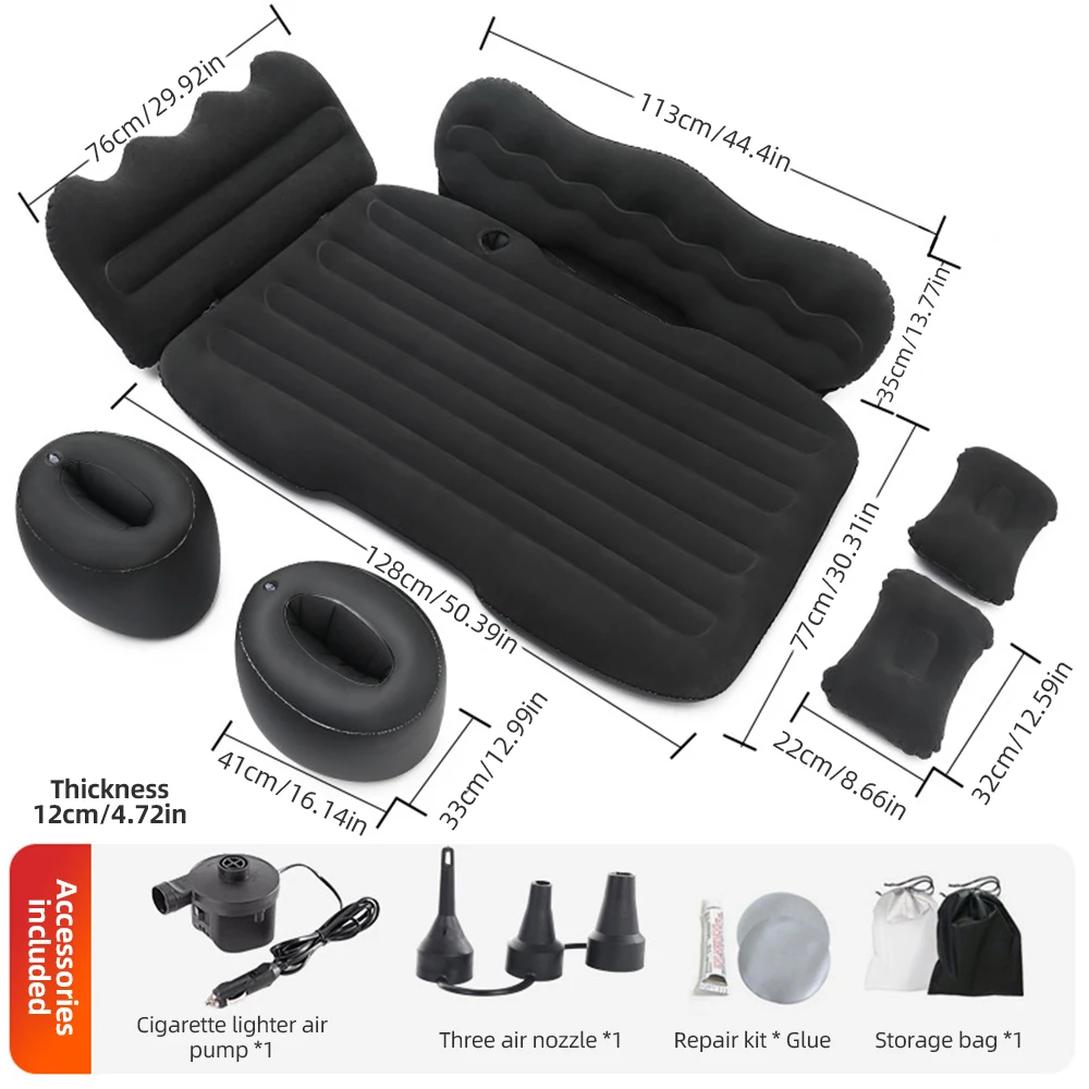 Mattress Car Inflatable Travel Bed Home Outdoor Camping Mat Rear Flocking Plus Air Mattress for SUV