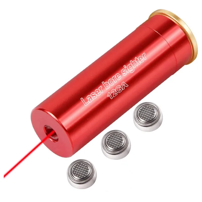 Tactical 12GA Gauge Bore Sight Red Laser Dot Boresighter