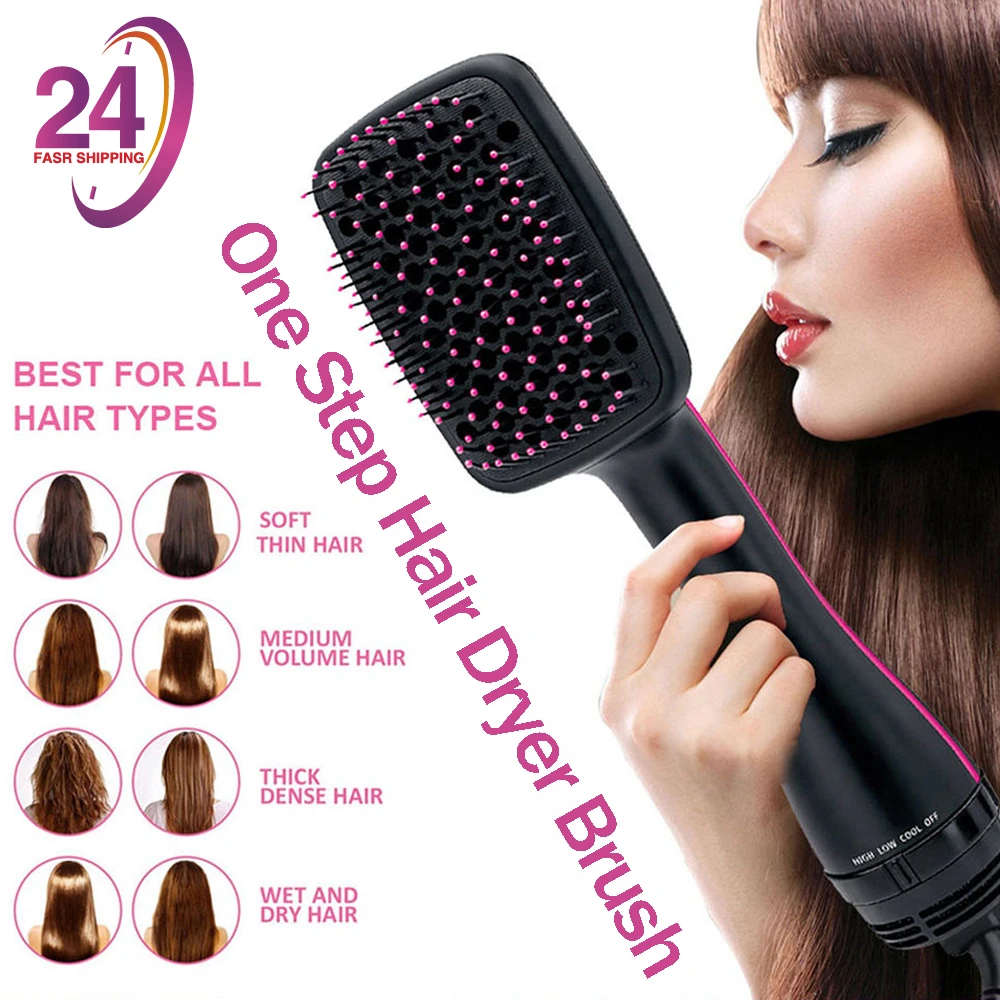 3 In 1 Hair Dryer Brush Dryer And Straightening Brush One Step Hot Air
