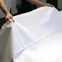 White Round Tablecloths Overlay Cover, Smooth Fabric Table Cloth, Wedding Party, Hotel Decor, Multi Size Optional, 145-335cm 2