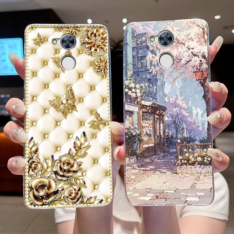Shockproof Clear TPU Phone Case with Unique Rabbit Lamp and Puppy Design