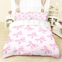 3pcs Butterfly pattern bedding set, 1 quilt cover+2 pillowcases, soft bedroom decoration, suitable for girls and women bedroom 2