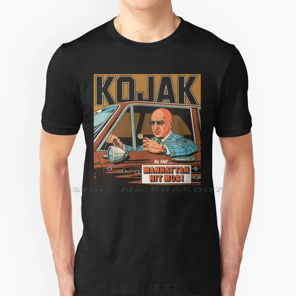 Kojak-Vintage Retro Tv Detective Cop Show 70S T Shirt 100% Cotone Kojak Telly Savalas Vintage Tv Retro Tv 1970S Cop Show Crime