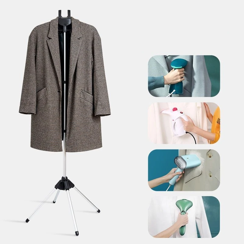 Steamer Stand Telescopic Garment Steamer Rack Height Adjustable Garment Foldable Standing Hanger for Steaming Clothes