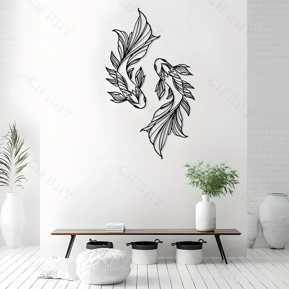 Koi Fish Metal Wall Art 3