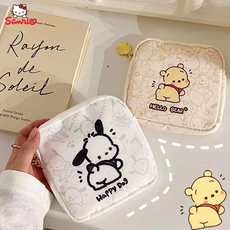 

New Kawaii Sanrios Accessories Pochacco Cartoon Anime Storage Bag Cute Student Portable Canvas Bag Coin Purse Children's Gift