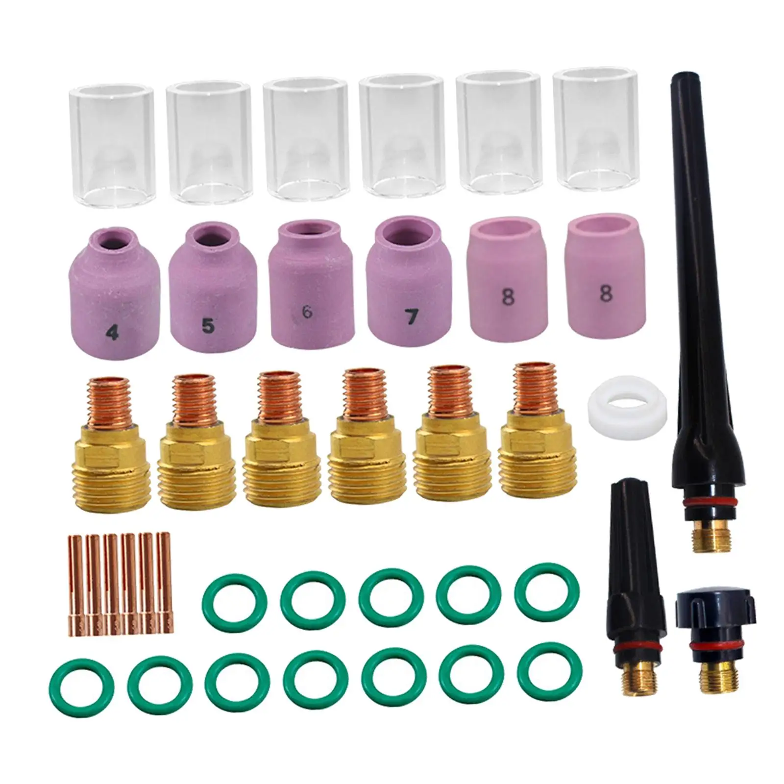 40 Pieces TIG Welding Torch Collet Body Accessory Kit for WP-17/18/2