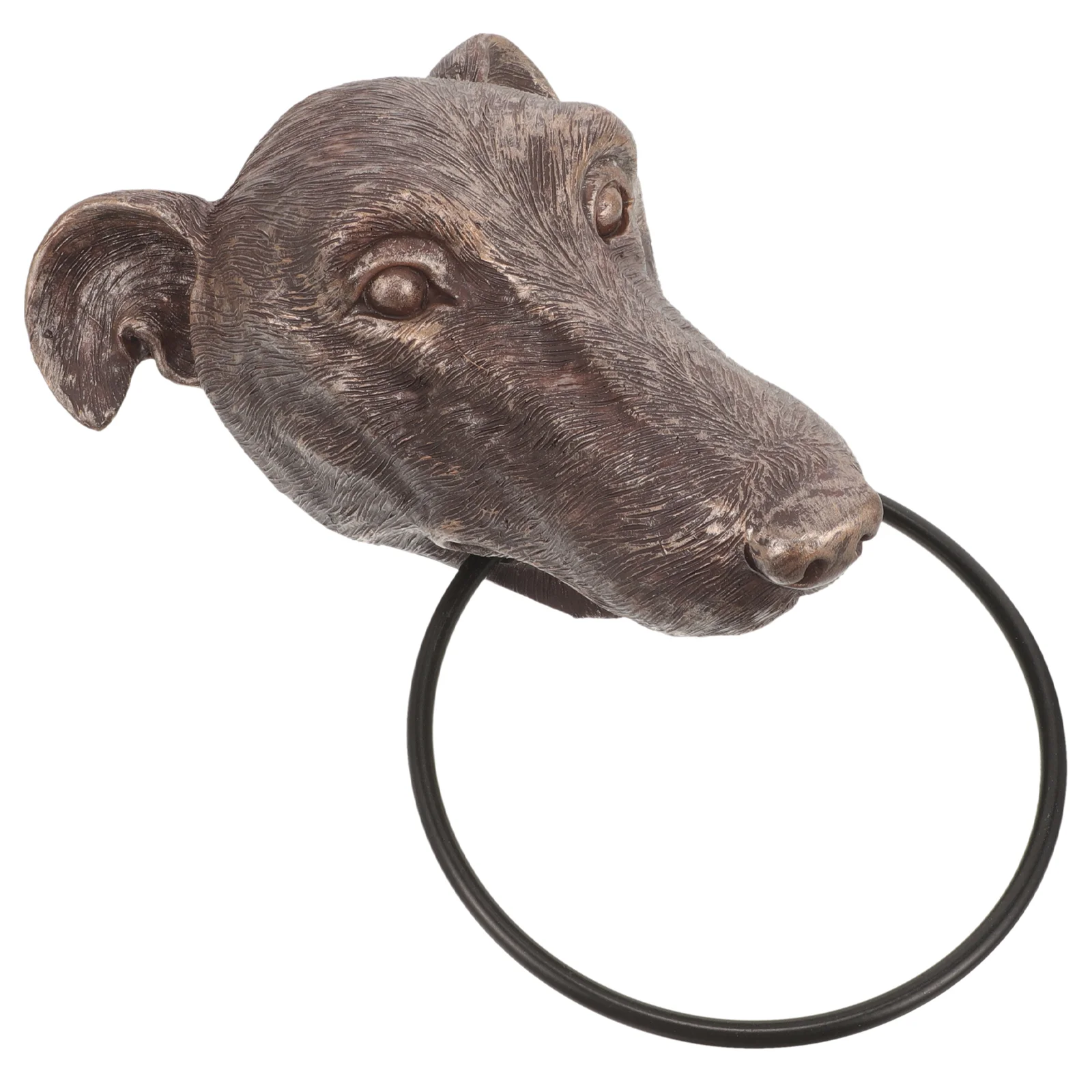 

Hotel Door Security Knocker Decorative Handle Home Dog Head Front Resin Knockers for Single