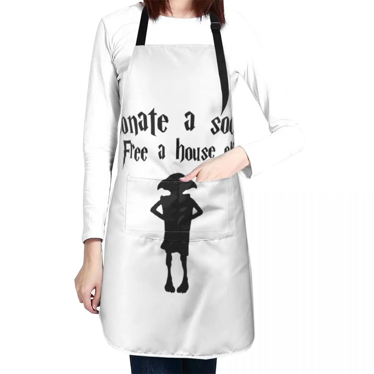 

Donate a sock free a house elf Apron Camping apron Kitchen Aprons Woman