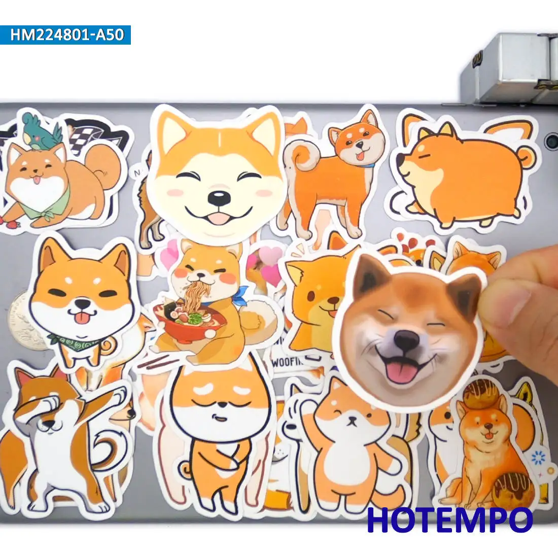 20/30/50 Stück, Süße Shiba Inu, Lustiger Cartoon-Hund, Tieraufkleber, für Sammelalbum, Gepäck, Skateboard, Fahrrad, Auto, Motorrad, Gitarre, Telefon, Laptop-Aufkleber – Detail 3